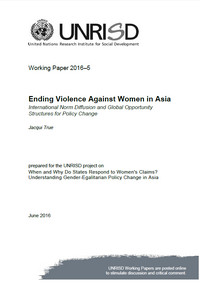 Ending Violence Against Women in Asia: International Norm Diffusion and Global Opportunity Structures for Policy Change